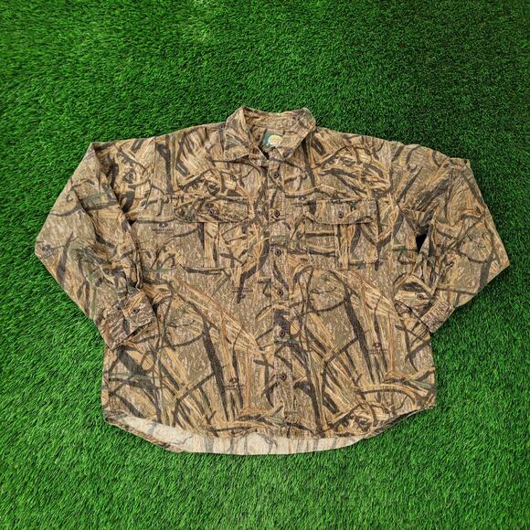 Cabelas Camo Jacket L/XL 26x28 Brown Hunting Baggy Rugged - Picture 1 of 14